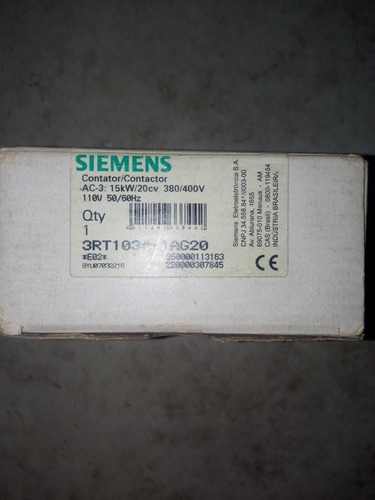 Contactor Siemens Ac3 15 Kw/ 20cv