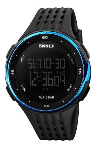 Skmei 1219 Pc + Relógio Homens Banda Pu Digital Para Esport