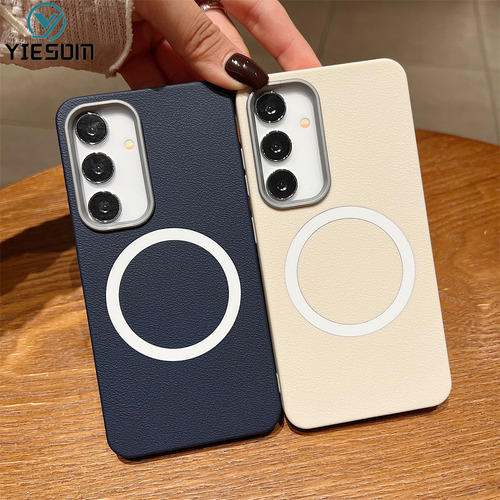Funda Magnética De Piel Para Samsung Galaxy A16 A26 A36 A56 A15 A25 A35 A55 A14 A34 A54 5g Con Carga Inalámbrica Magnética