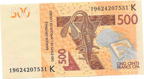 Billete Senegal 500 Francos Año 2019 Sin Circular