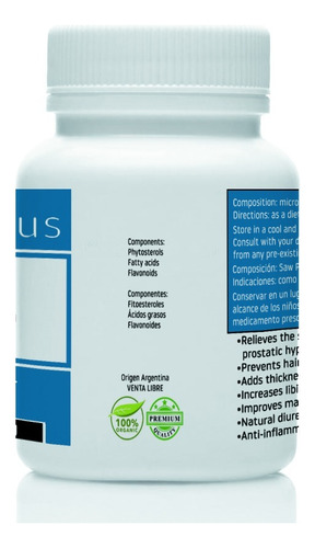 Saw Palmetto (serenoa Repens) 30 Cáps. X 500mg (100%pureza)! Sin Sabor