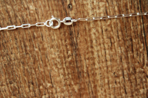 Corrente Cadeado Brilhante 2mm 60cm Prata 925 Caixa Veludo