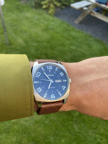 Relógio Seiko Recraft Automatico Azul Snkn37 Usado Perfeito.