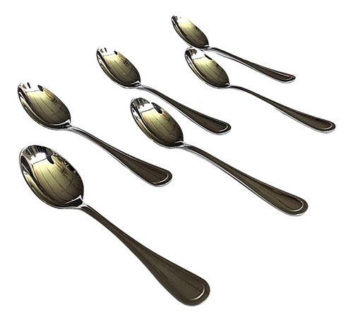 Imagen 2 de 5 de 6 Cucharas De Té Postres Cocina Acero Inox Mompelier