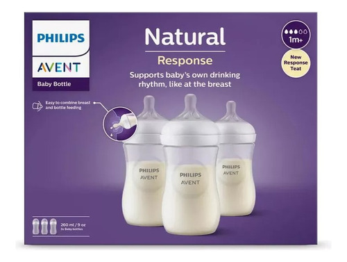 Set 3 Biberones Natural Response 260ml/9oz