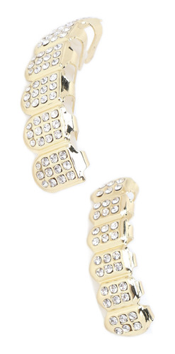 Hip Hop Dientes Postizos A La Moda Chapados En Oro