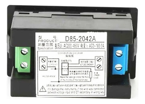* Voltímetro Amperímetro Con Doble Pantalla Lcd Digital D85-