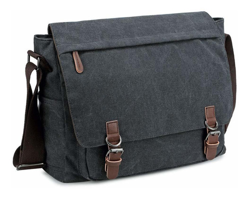 Bolsa Mensajero Para Hombre Estilo Retro Lona Casual Laptop