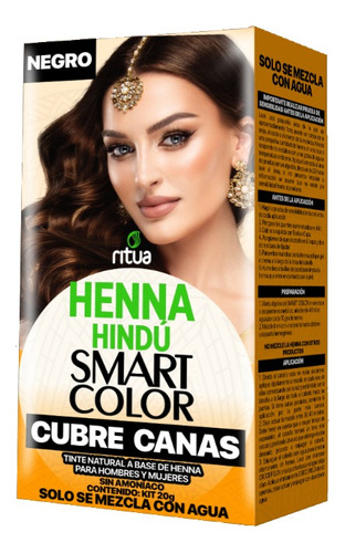 Henna Hindu Cubre Canas Negro - g a $1111