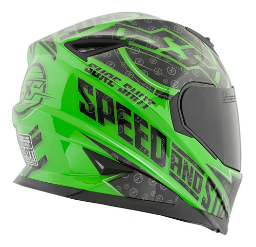 Casco Integral Ss1600 Speed & Strength Sure Shot Green/black