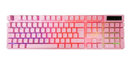 Imagen 2 de 10 de Kit Gamer Teclado Mouse Auricular Pad Combo Rosa Noga Nkb411