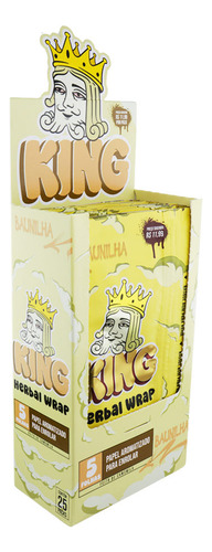 King Blunt - Baunilha- Caixa, 25 Envelopes - 125 Blunts