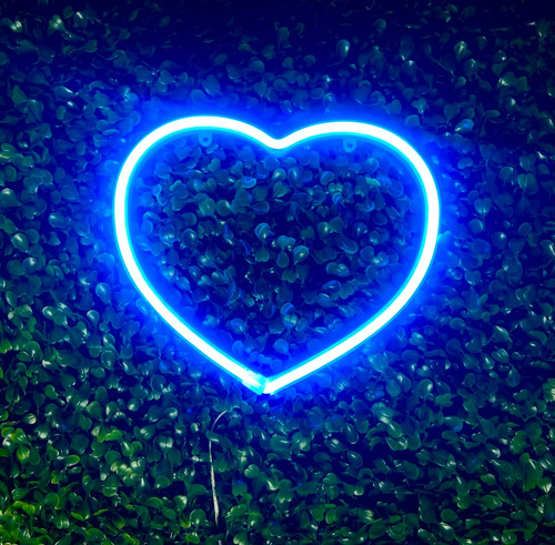 Luminária Parede Coração Led Neon Decoração Luz Bivolt