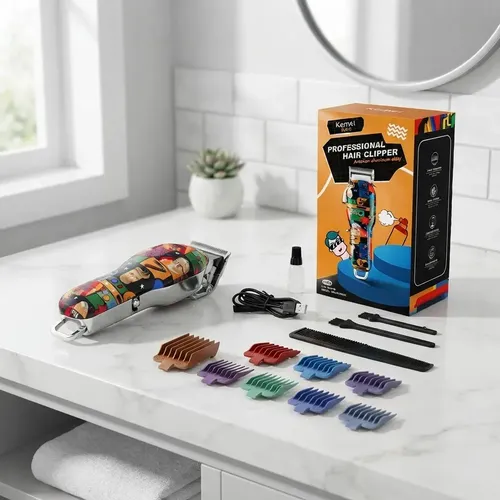 Kemei Maquina Cortar Cabelo Kemei Profissional Grafites Max-2092 Cor