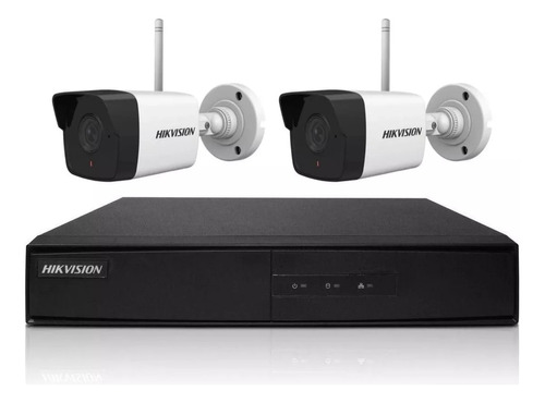 Kit Hikvision Nvr 4 Ch + 2 Câmeras Ip Wifi Full Hd 2mp