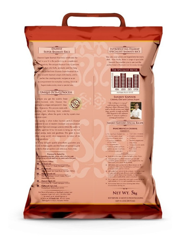 Arroz Basmati Daawat Super 5kg - kg a $19980