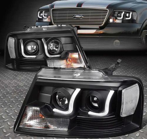 Par Faros Led Y Lupa Ford F150 Lobo 2004 2005 2006 2007 2008