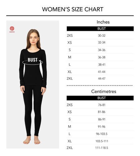 Lapasa Ropa Interior Térmica Para Mujer, Con Forro Polar, .