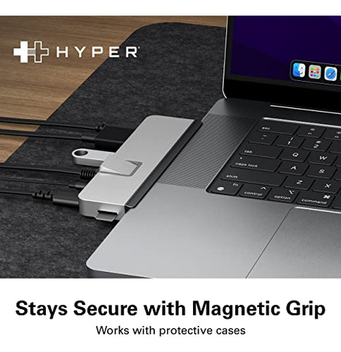 Hub Usb C Multipuerto Hyperdrive Duo Pro 7 En 2 Con Imán