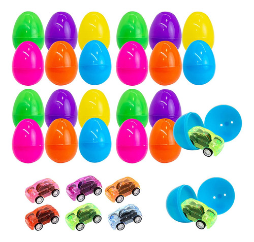 Huevos De Pascua Rellenos Con Coches De Juguete, 24 Piezas