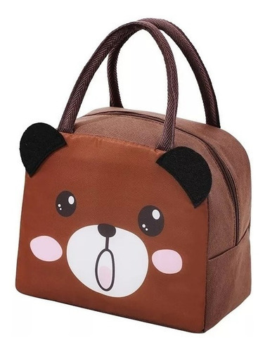 Lancheira Bolsa Térmica Infantil Lanchinho Mamadeira Papinha Cor Urso