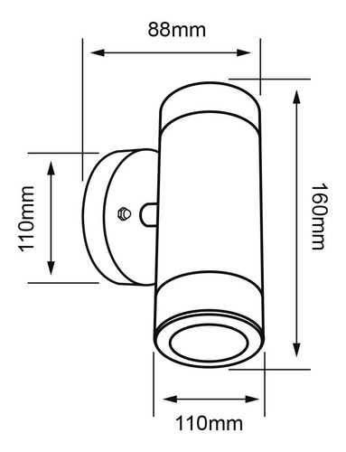 Imagen 7 de 7 de Lámpara Para Muro Exterior, Satinado 9w, Luz Cálida