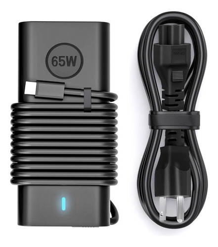 Cargador Dell Type-c Tipo C Xps 13 9360 9365 9370 9380 65w Negro Genérica (Reacondicionado)