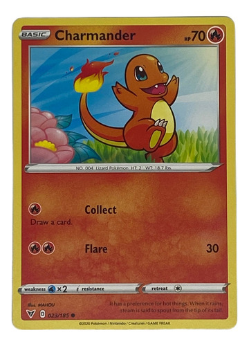 Charmander Carta Pokémon Original Tcg Inglés 023/185