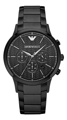 Reloj Hombre Emporio Armani Ar2485 Cuarzo Pulso Negro En