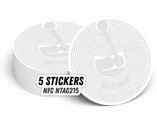 5 Pzas Etiqueta Tag Ntag215 Nfc Sticker