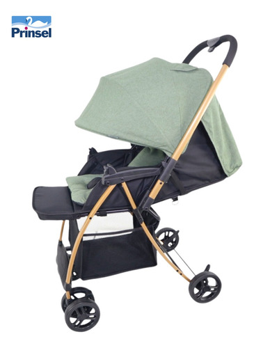 Carriola Para Bebe Prinsel Golf Lx Plegable Reversible Verde Musgo Negro