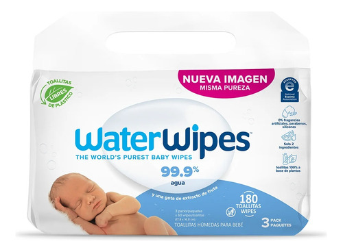 Water Wipes Toallitas Hmedas Para Bebe 180und