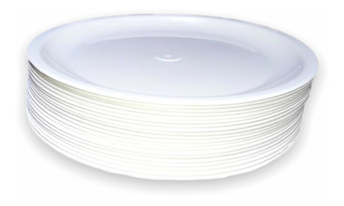 Plato Taquero Blanco 50 Piezas Excelentes Cálidad