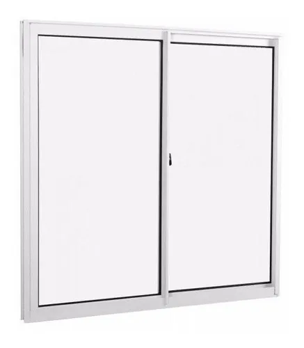 Ventana corredera de aluminio de 2 hojas, vidrio plano, Tecno Ddwt