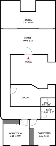 Alquiler Departamento 3 Ambientes 2 Dormitorios - Av Corrientes Y Callao