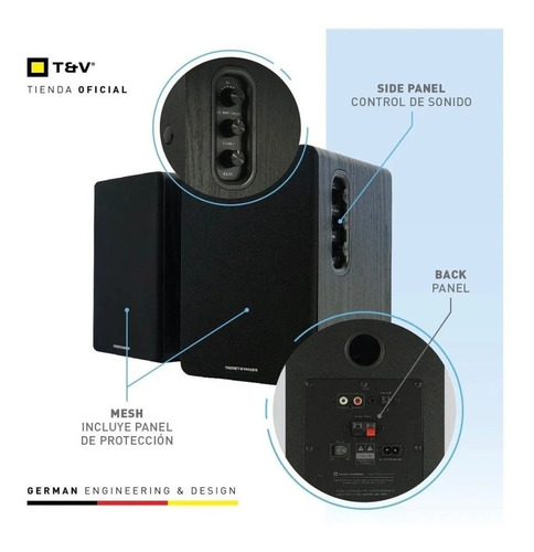 Imagen 2 de 7 de Cajas Acústicas Parlantes Bafles Monitores Kurbis Bt Thonet