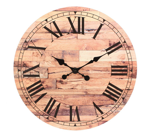 Antiguo Reloj De Pared Colgante Con Pilas De Madera Red...