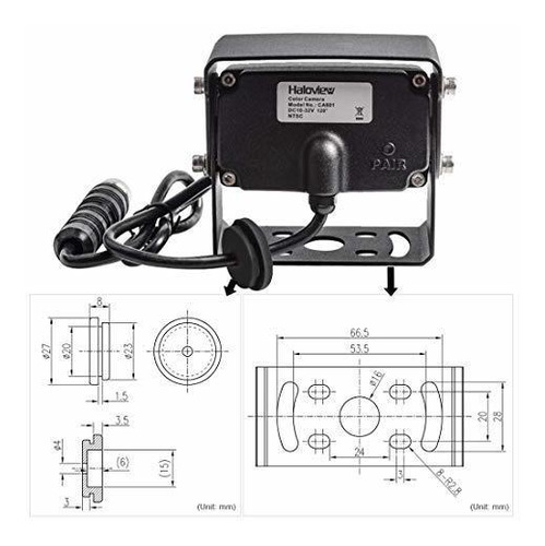 Haloview Mc7601 Kit Camara Respaldo Monitor Marcha Atra Zh