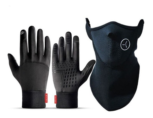 Combo Guantes Unisex Y Balaclava Protectora Moto-ciclismo