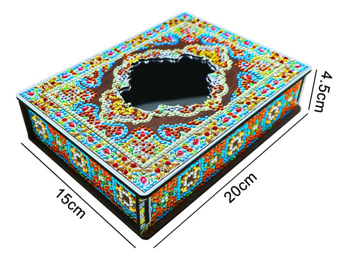 Pintura Con Diamantes Caja De Madera Y Espejo Decoracion Dyi