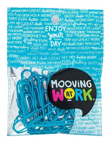 Broches Clips Display X25 Unidades 50mm Mooving At Work Color Azul