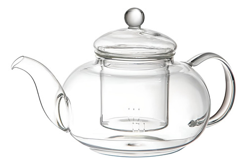 Chaleira De Vidro Borosilicato Com Infusor Lucerna 600ml Cor Transparente