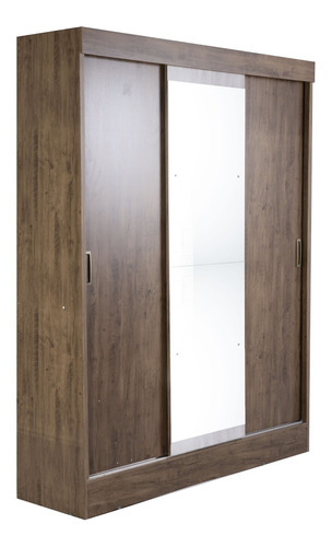 Armario Closet Moderno Espejo 3 Puertas Doble Vista 2cajones