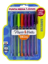 Comprar Blister X 8 Bolígrafos Paper Mate Inkjoy Colores Surtidos