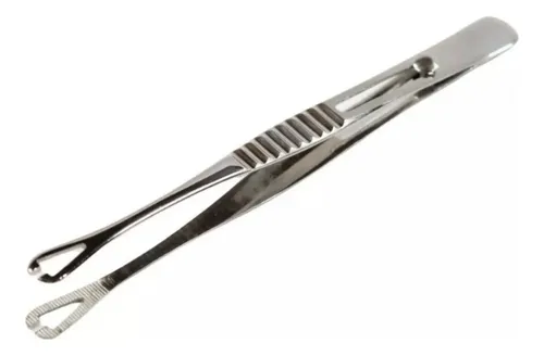 Pinza Triangular Pinza Disección Triangular Abierta 14cm Piercing Perforación Plateado ...