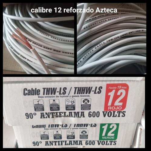 Cable Eléctrico Thwls Marca Azteca Calibre 12 