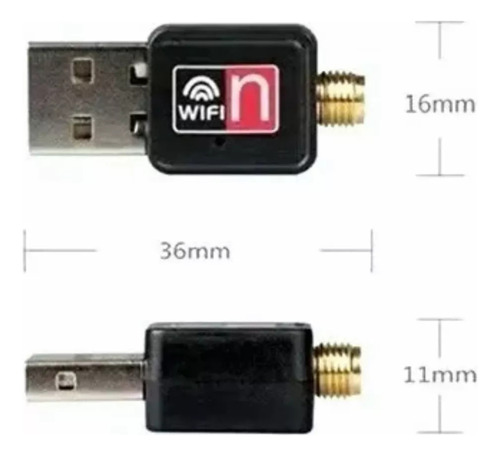 Adaptador Antena Wifi Usb Tarjeta De Red Inalámbrica 300mbps
