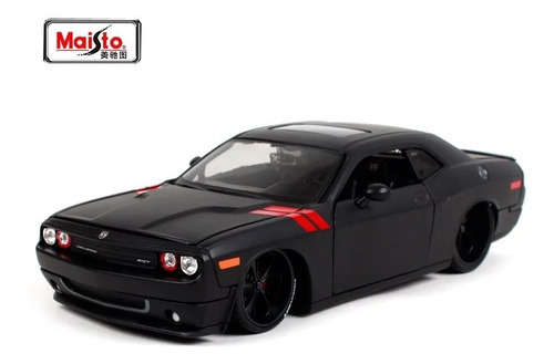 Miniatura Dodge Challenger 2008 Preto 1/24 Maisto