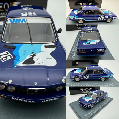 # Wwz 1/43 Neo Bmw 528i Gr (1982) 24hs Spa Colección Hobby  