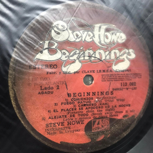 Steve Howe Beginnings Vinilo Año 1976 Uruguay